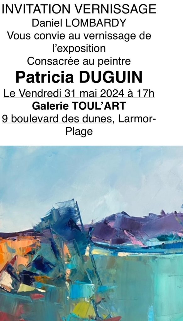 Patricia-duguin-vernissage-exposition-galerie-toul-art-larmor-plage-mai-2024
