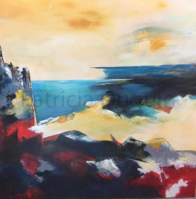 patricia-duguin-tableau-figuratif-acrylique-les-roches-rouges-90x90