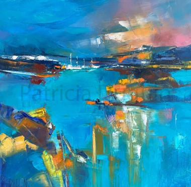peinture-huile-patricia-duguin-Ballade-sur-le-golfe-50x50