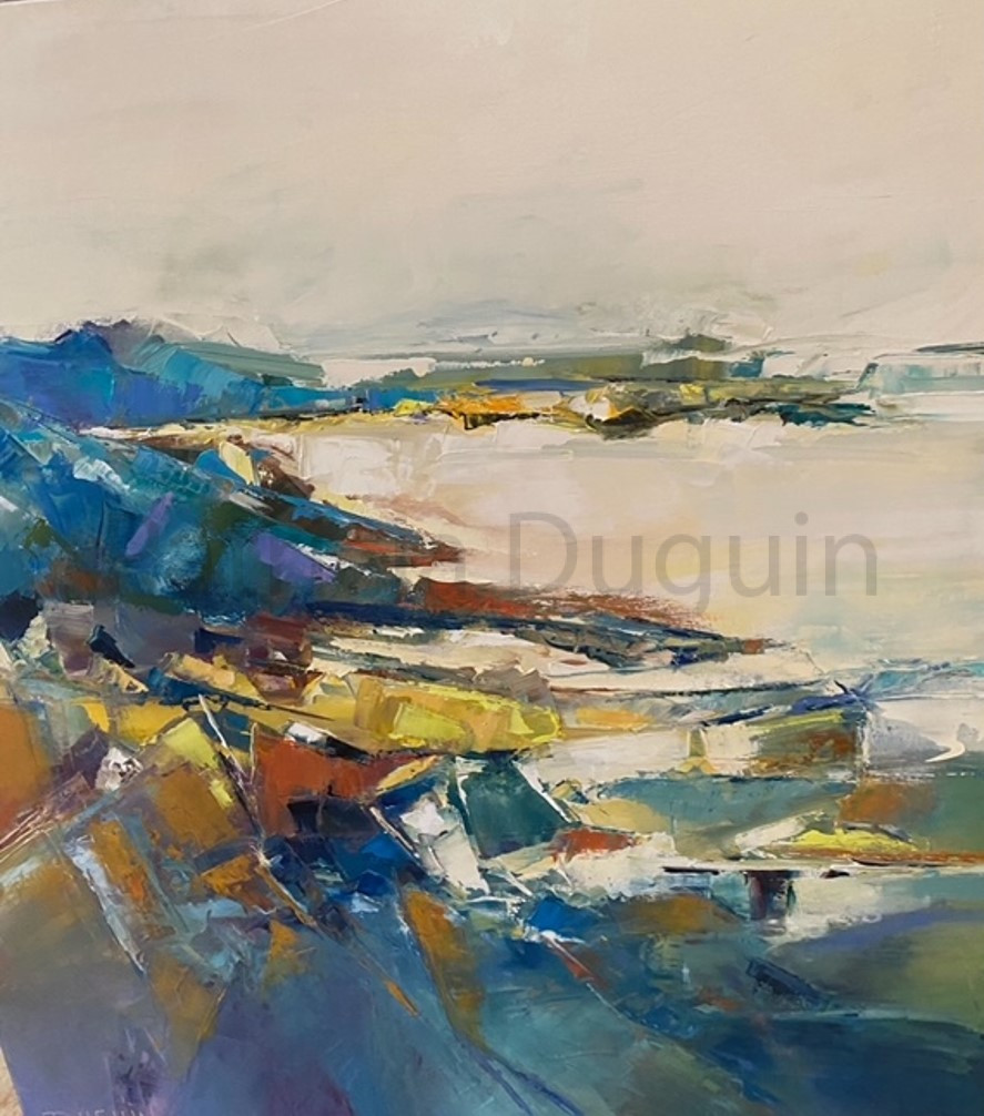 peinture-huile-patricia-duguin-Cote-sauvage-70x70