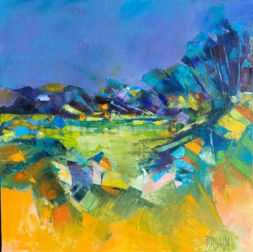 peinture-huile-patricia-duguin-Soir-d-ete-50x50