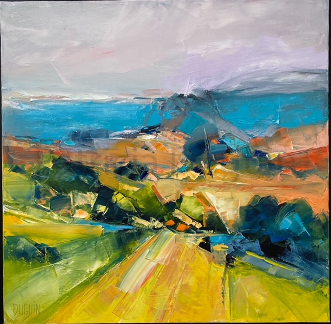 peinture-huile-patricia-duguin-Symphonie-du-printemps-60x60