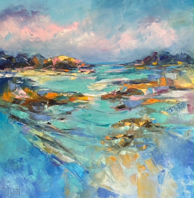 peinture-huile-patricia-duguin-l-eveil-des-vagues-60x60