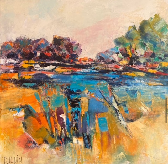 peinture-huile-patricia-duguin-un-coin-de-hallage-40x40