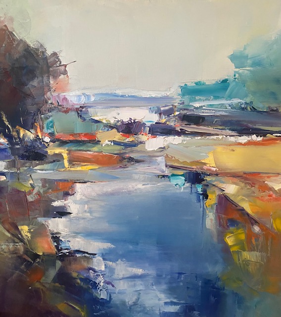 patricia-duguin-peinture-huile-echo-d-un-matin-d-or-60-60
