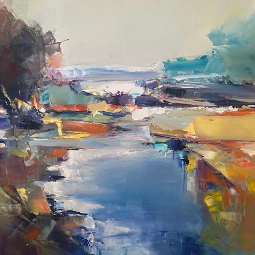 patricia-duguin-peinture-huile-echo-d-un-matin-d-or-60-60