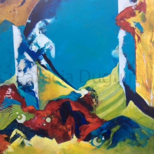 patricia-duguin-tableau-figuratif-acrylique-eclat-de-joie-70x70