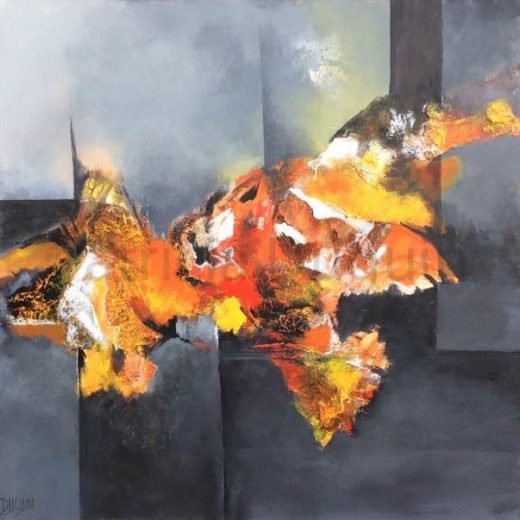 patricia-duguin-tableau-figuratif-acrylique-lueur-dans-la-nuit-80x80