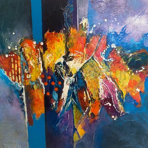 patricia-duguin-tableau-figuratif-bleu-passion-50x50