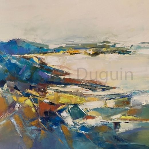 peinture-huile-patricia-duguin-Cote-sauvage-70x70