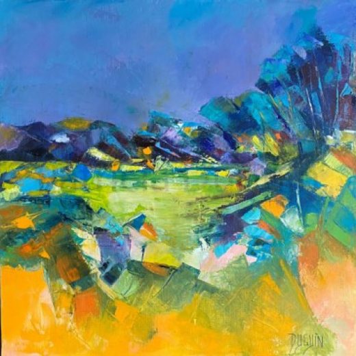 peinture-huile-patricia-duguin-Soir-d-ete-50x50