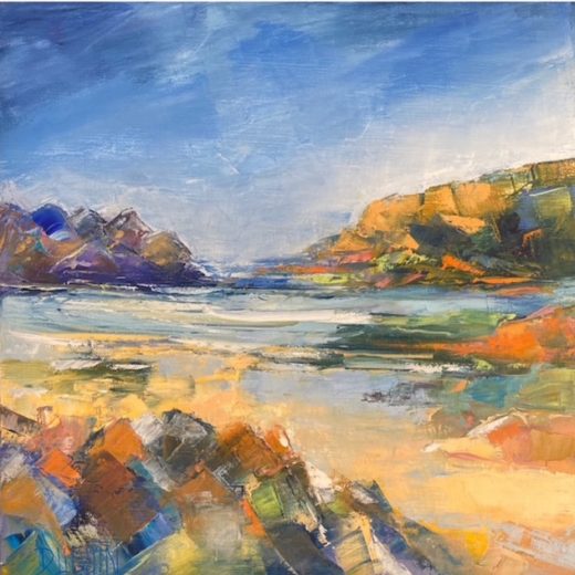 peinture-huile-patricia-duguin-la-mer-se-retire-40x40